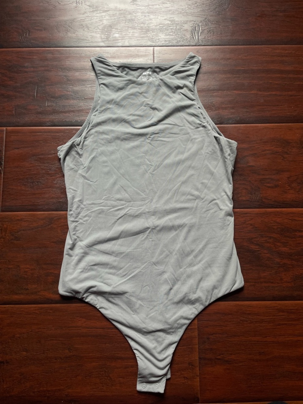 Skims Fits Everybody High Neck Bodysuit Gray